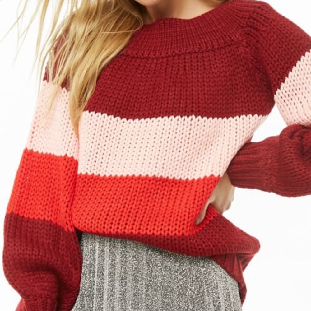Forever 21 colorblock ribbed sweater